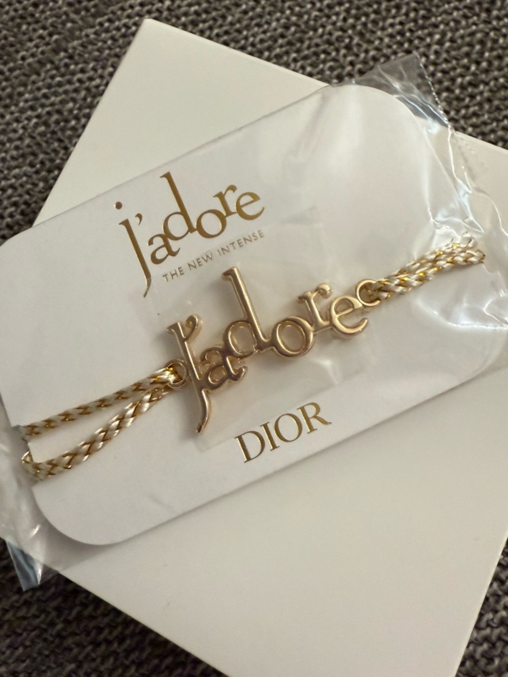 Dior Jadore' Script Cord Bracelet New Authentic - Picture 6 of 11